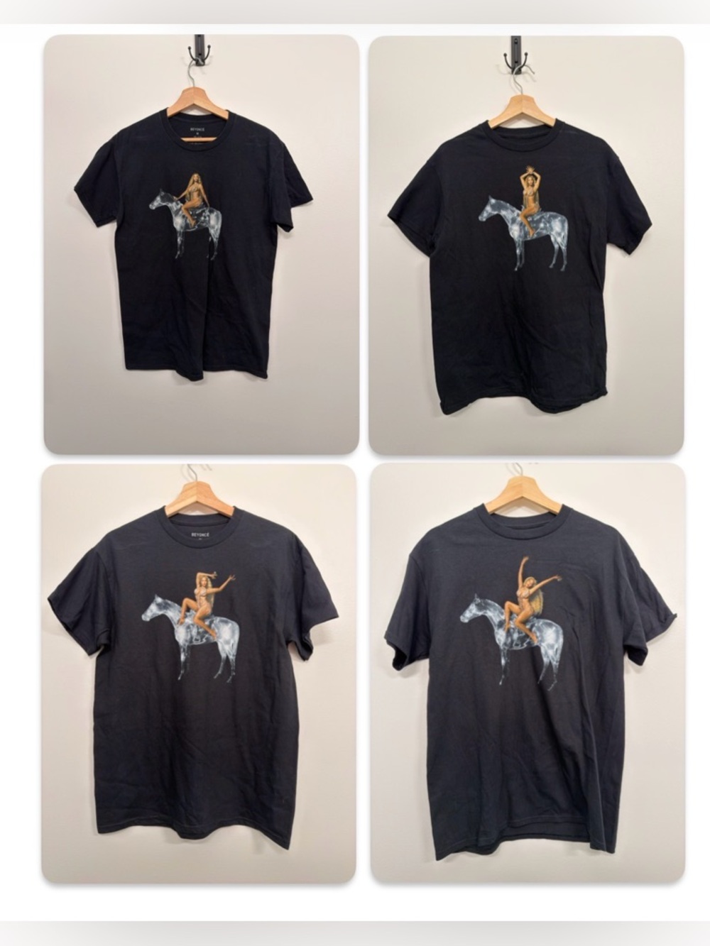Beyoncé Renaissance Pose 1, Pose 2, Pose 3 and Pose 4 tees, medium
